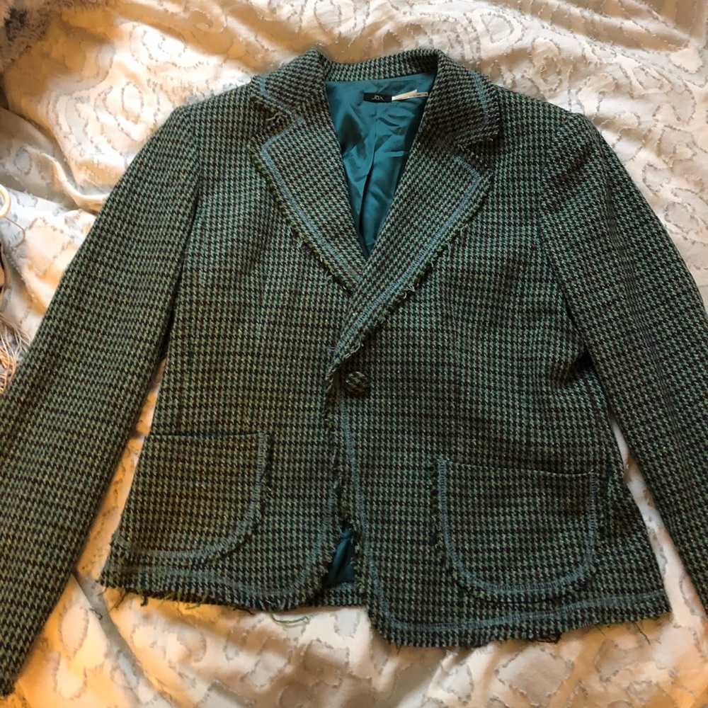 Green blue tweed jacket